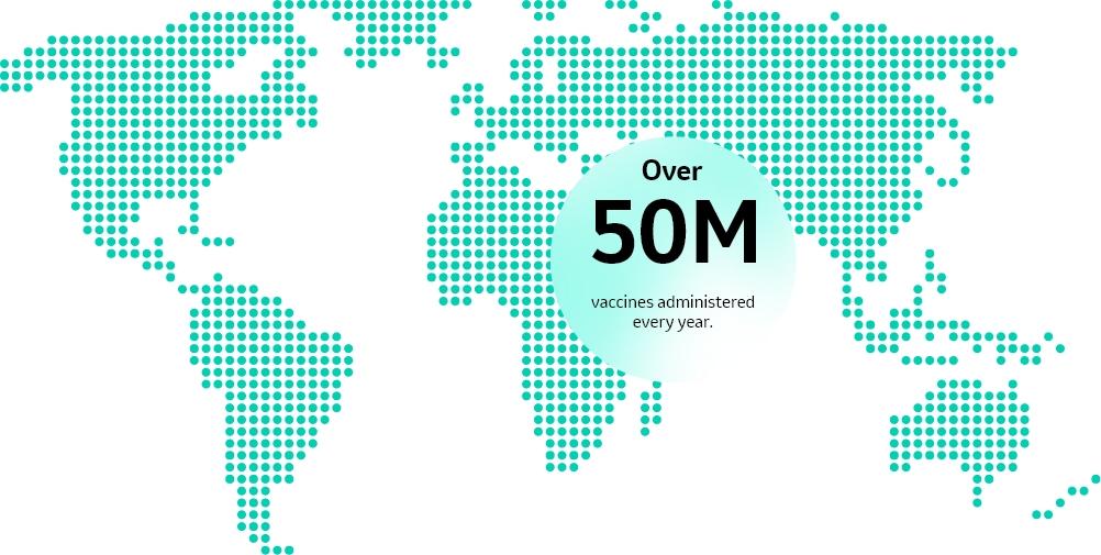 Over 50M vaccines administeres every year